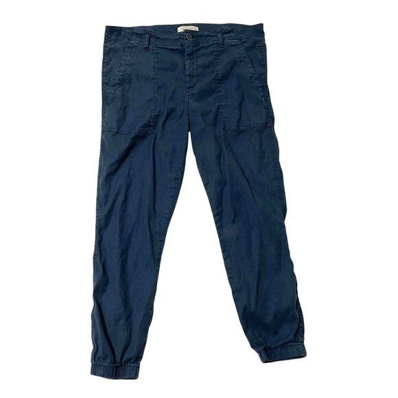 Level 99 Linen Blend Jogger Ankle Pants Breathable Summer Spring Blue size 31 - Picture 1 of 11